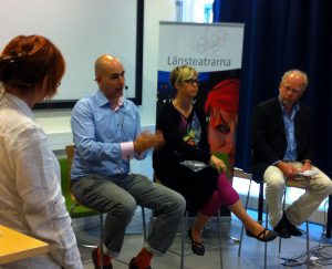 Vad är kulturen till för, Almedalen 2013, Gunilla Kindstrand, Nima Sanandaji, Lisa Pelling, David Karlsson Foto Linde Sjöstedt